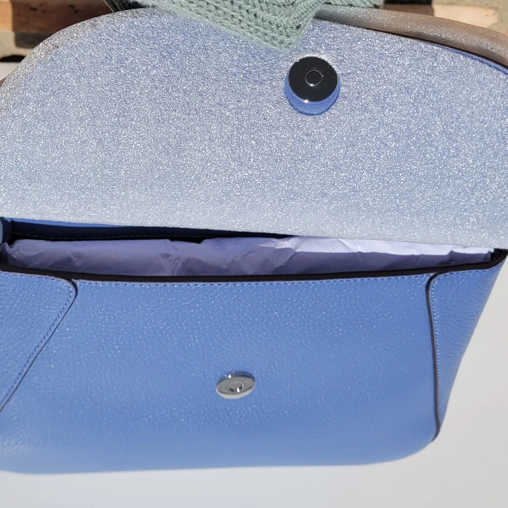 NWT Kate Spade New York Monica Flip Crossbody Bag in Thunderstorm Light Blue - Picture 3 of 11